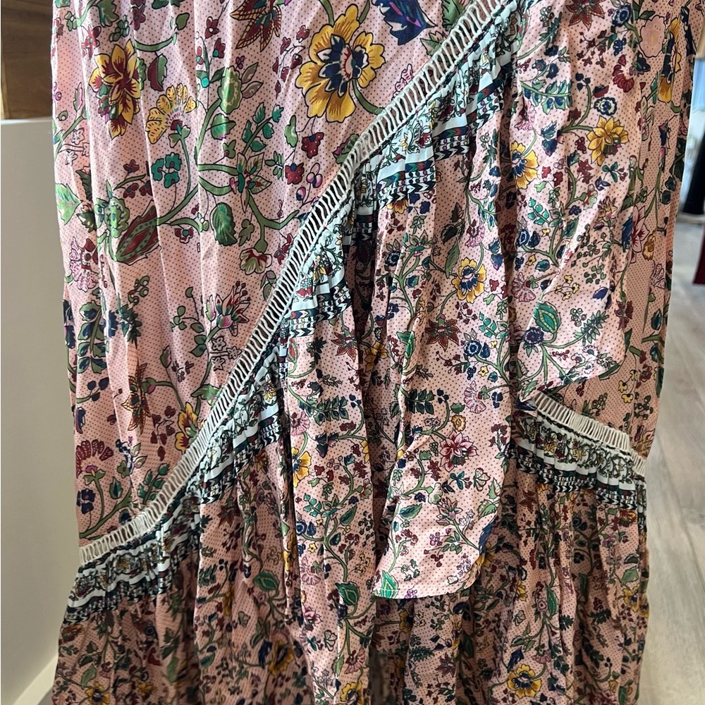 Farm Rio Floral Pink Wrap Dress - Picture 5 of 8